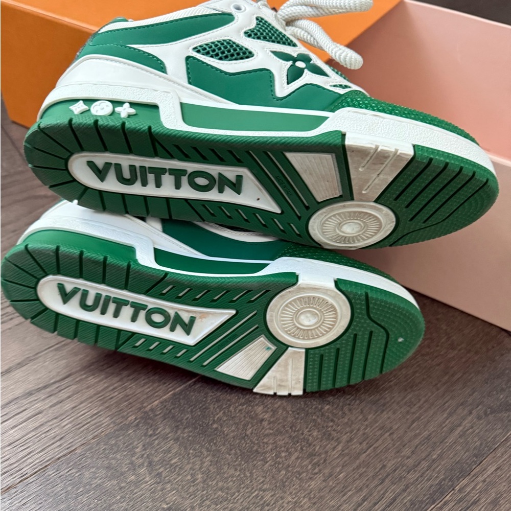 Louis Vuitton Green and White Skater Sneakers - Picture 7 of 7